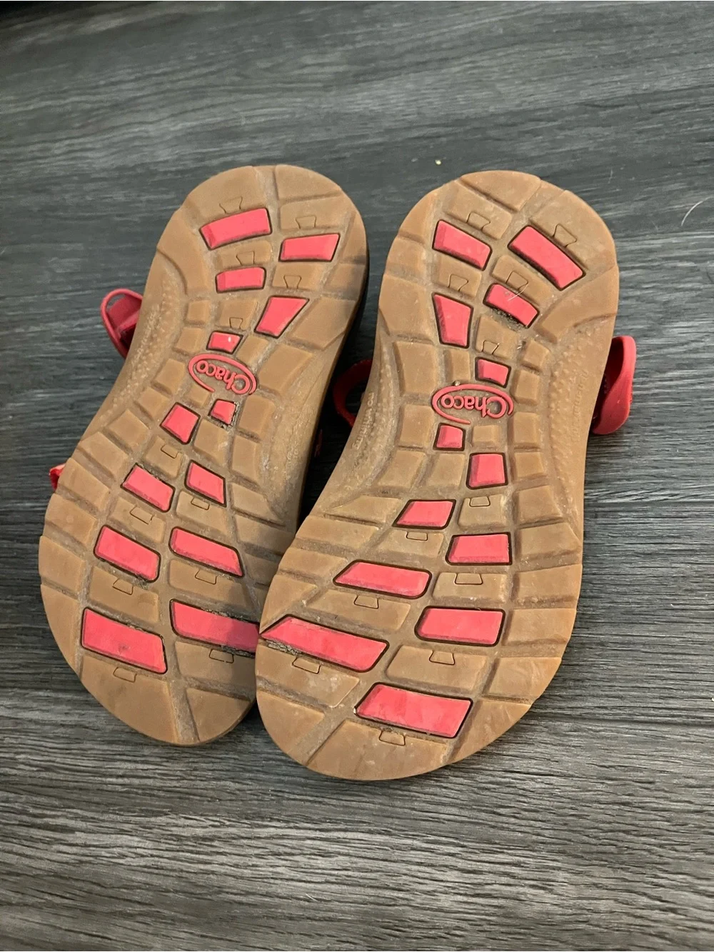 Chaco Kids Orange-Red Patterned Strappy Sandals